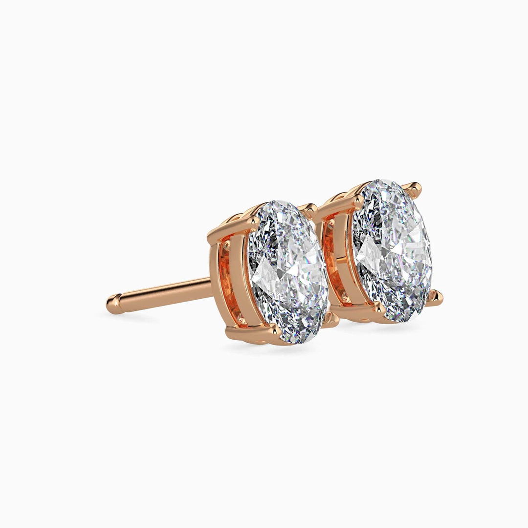 Opulent Oval Stud Earrings