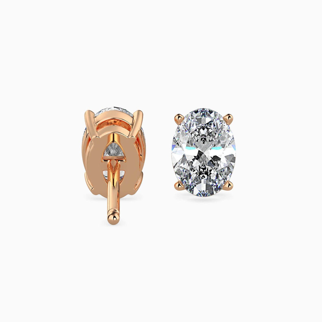 Opulent Oval Stud Earrings