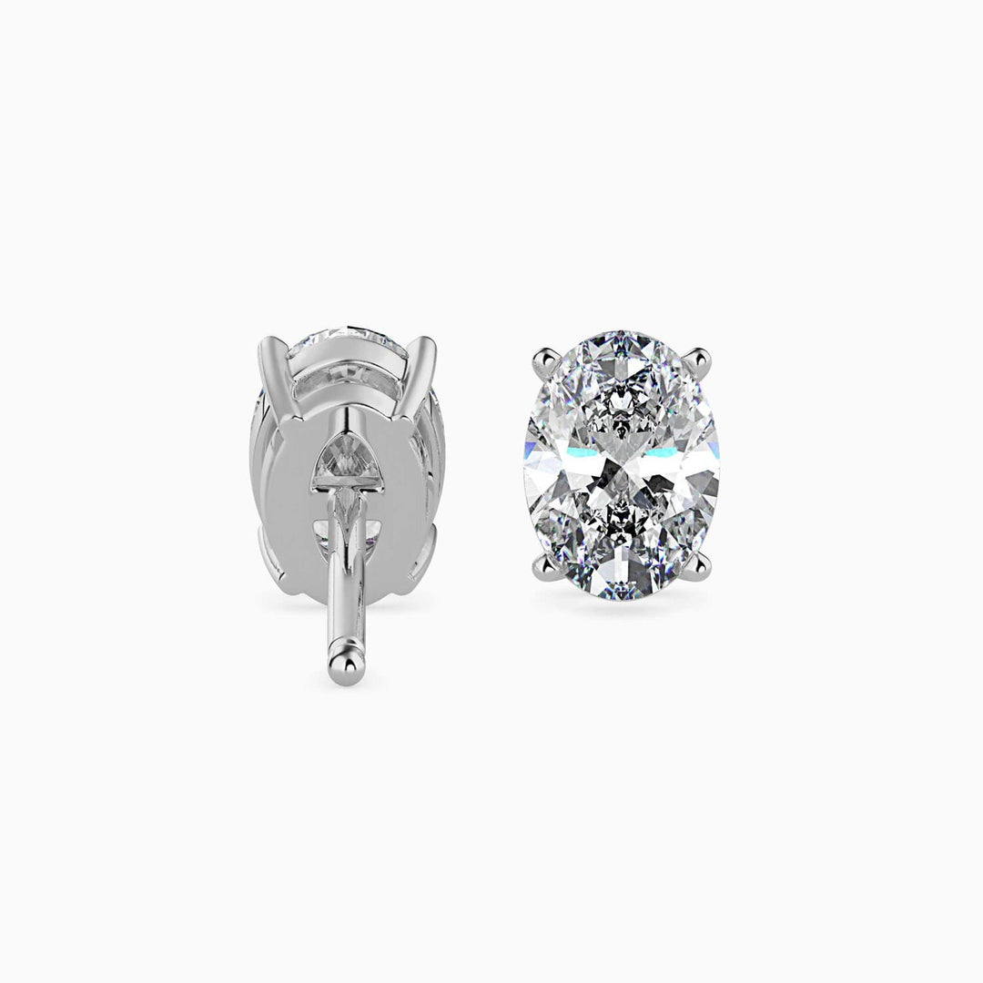 Opulent Oval Stud Earrings