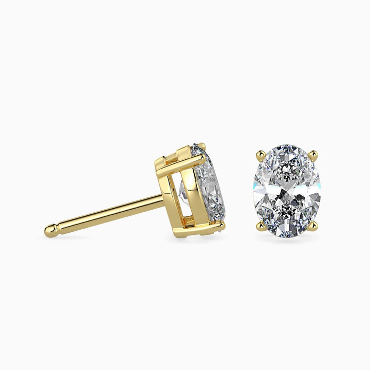 Opulent Oval Stud Earrings