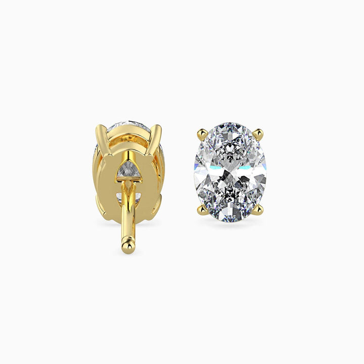 Opulent Oval Stud Earrings