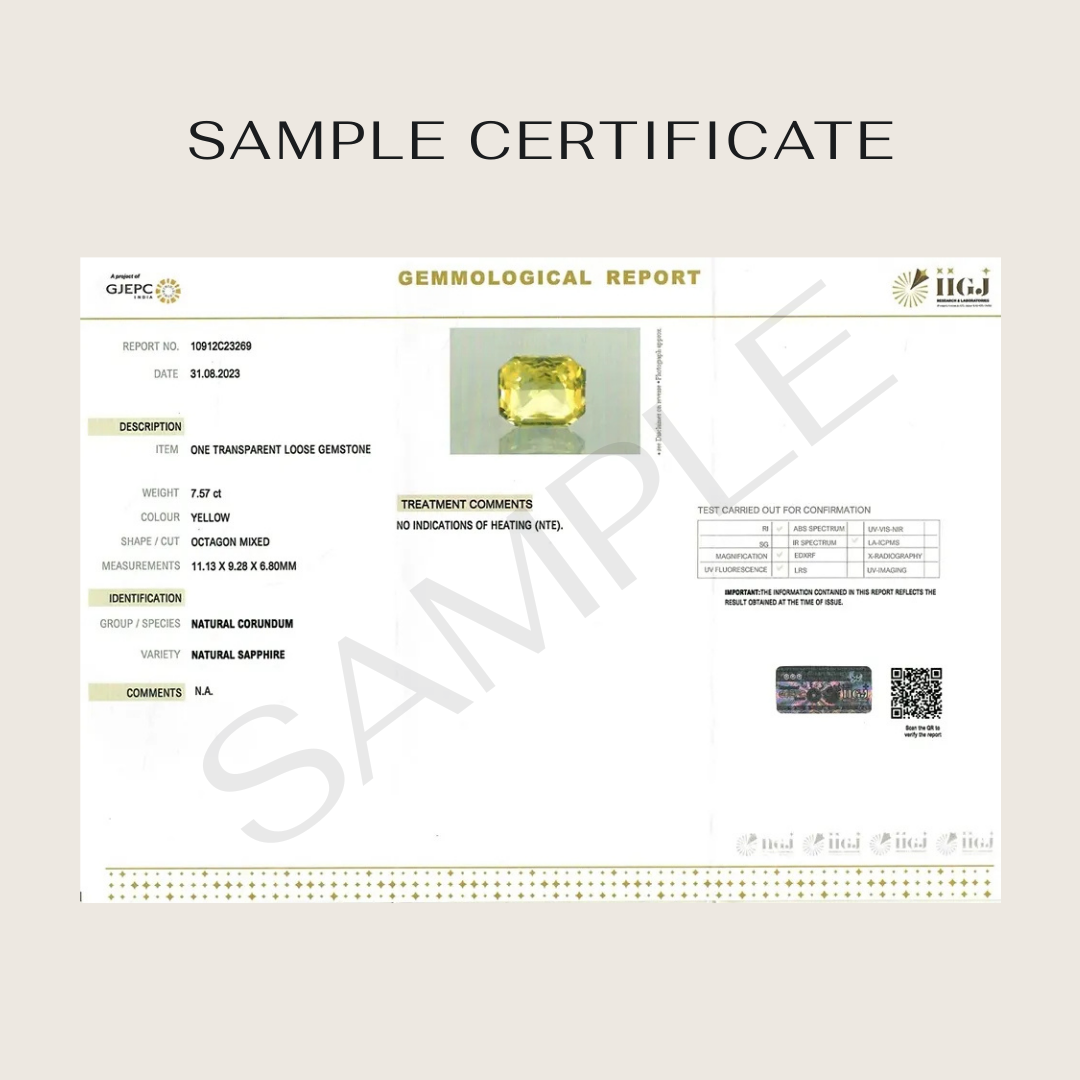 Natural Yellow Sapphire (Pukhraj) - Ceylon (Sri Lanka)