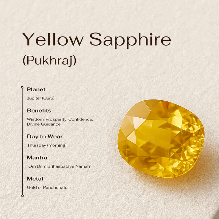 Natural Yellow Sapphire (Pukhraj) - Thailand