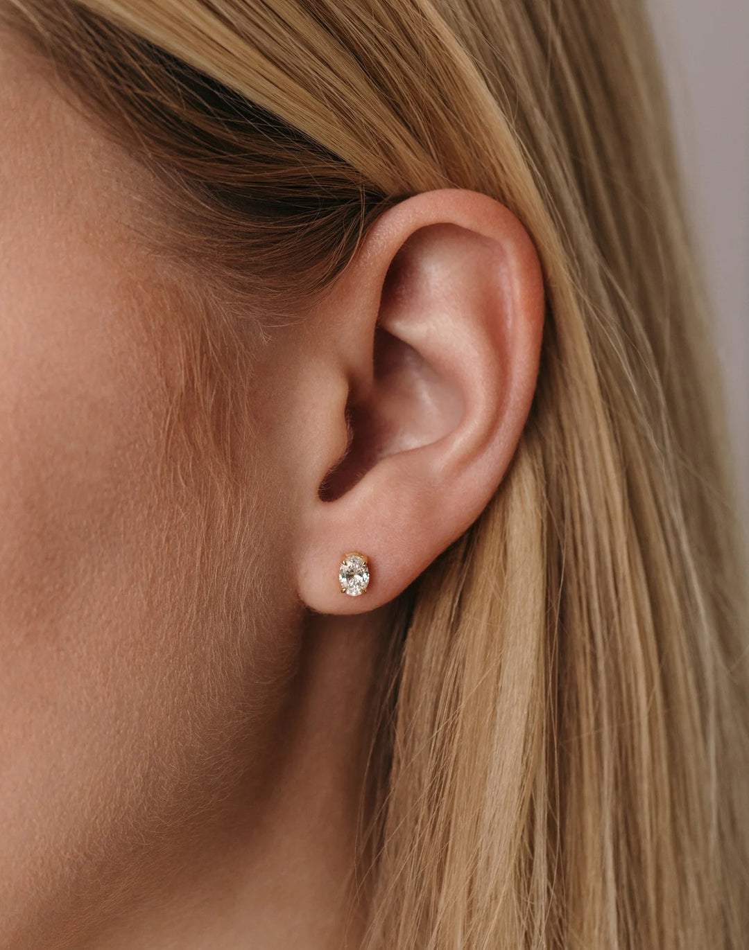 Opulent Oval Stud Earrings