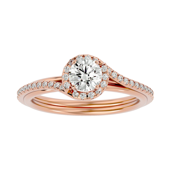 Daphne 0.6ct Round Halo Lab Diamond Ring