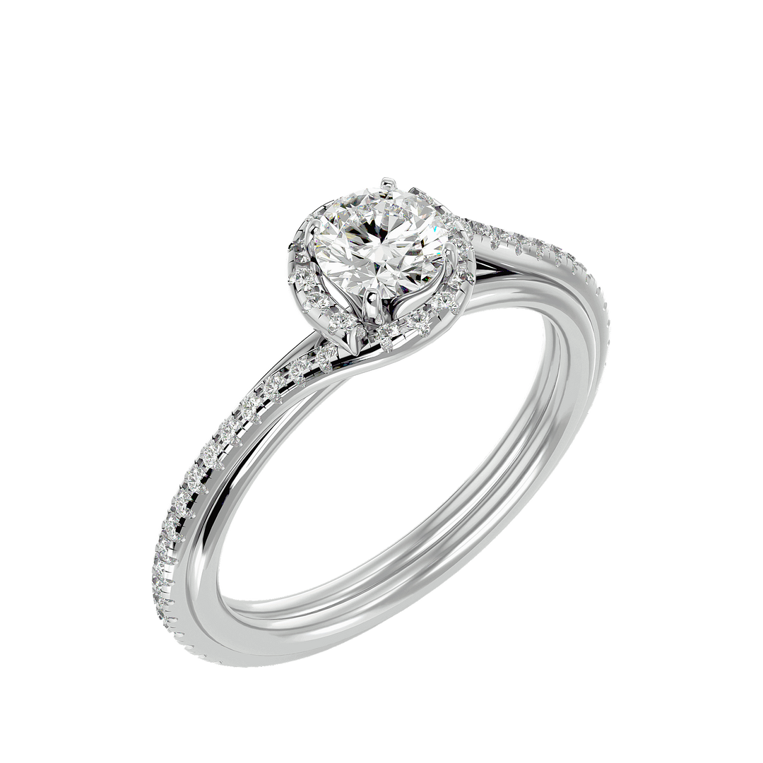 Daphne 0.6ct Round Halo Lab Diamond Ring