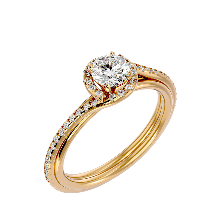 Daphne 0.6ct Round Halo Lab Diamond Ring