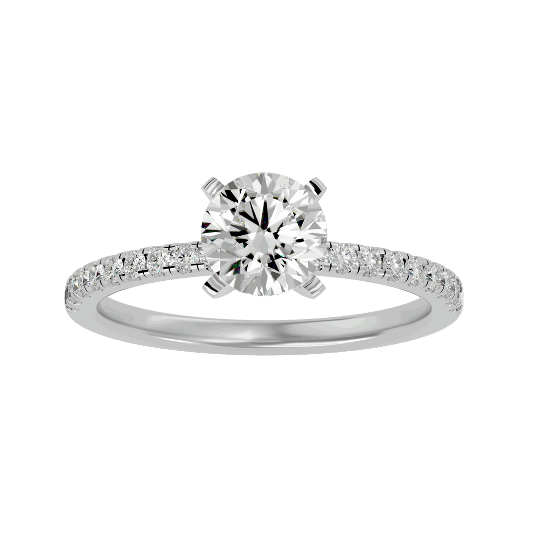 Anastasia 1.9ct Round Side Stone Lab Diamond Ring