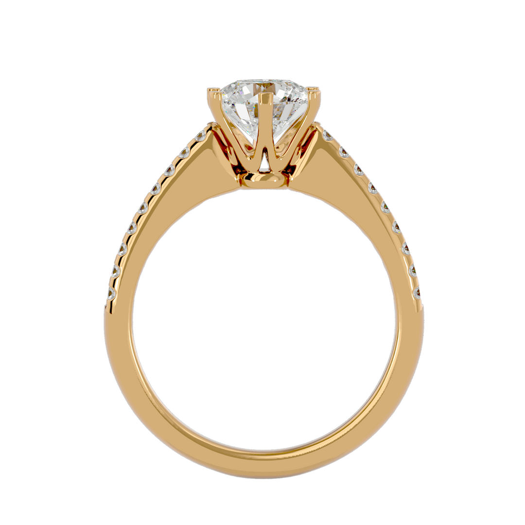 Astra 1.3ct Round Side Stone Lab Diamond Ring