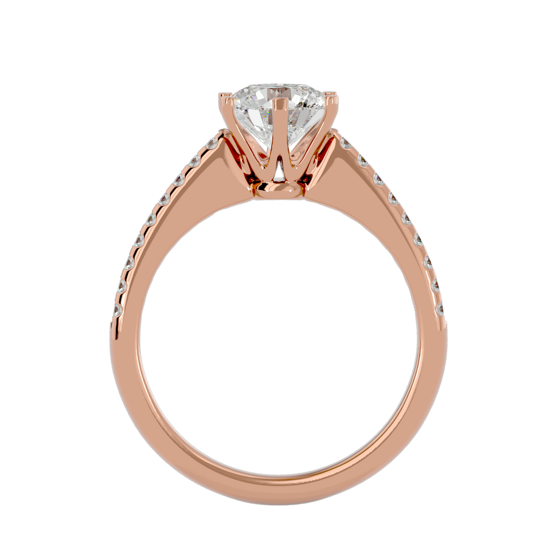 Astra 1.3ct Round Side Stone Lab Diamond Ring