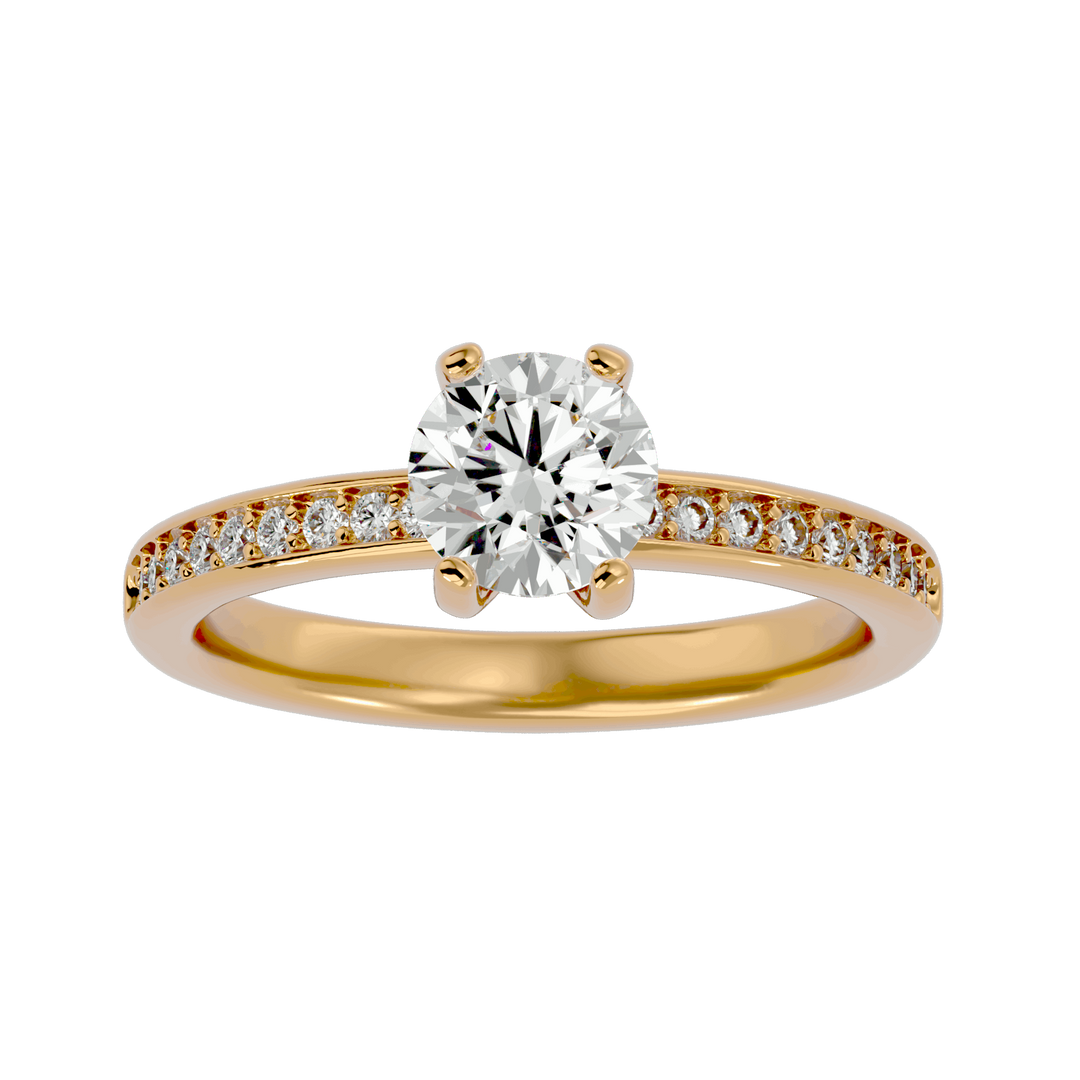 Maeve 1.30ct Round Side Stone Lab Diamond Ring