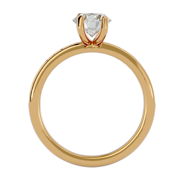 Maeve 1.30ct Round Side Stone Lab Diamond Ring