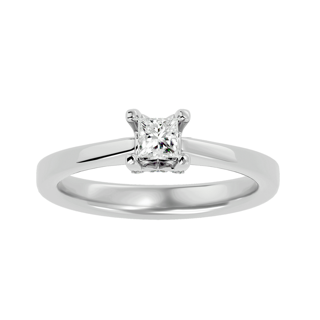 Kia 0.30ct Princess Solitaire Lab Diamond Ring