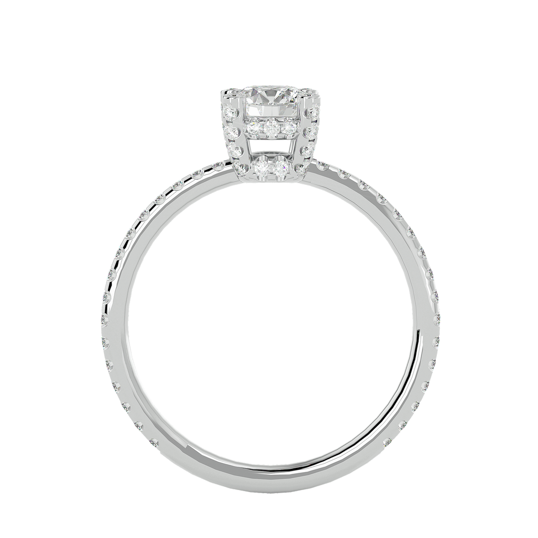 Siena 0.50ct Round Side Stone Lab Diamond Ring