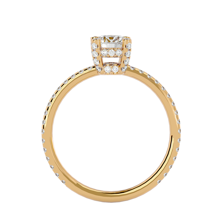 Siena 0.50ct Round Side Stone Lab Diamond Ring