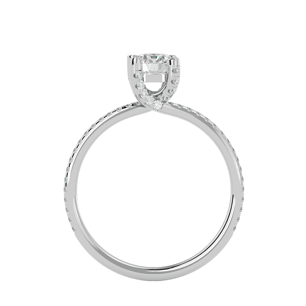 Aster 0.5ct Round Side Stone Lab Diamond Ring