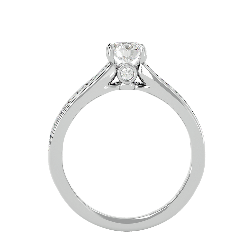Primrose 0.50ct Round Side Stone Lab Diamond Ring