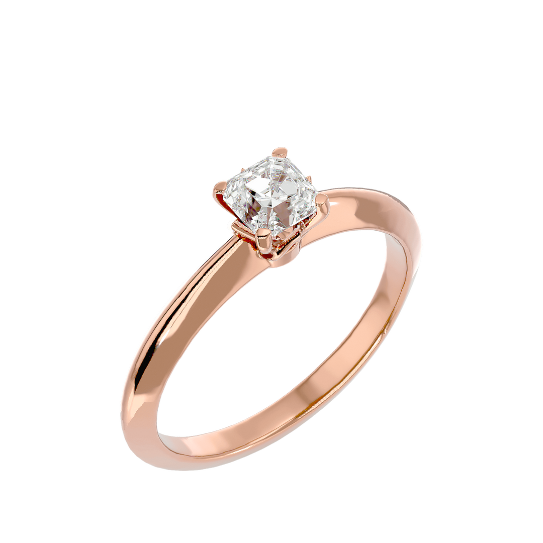 Aurora 0.75ct Emerald Solitaire Lab Diamond Ring