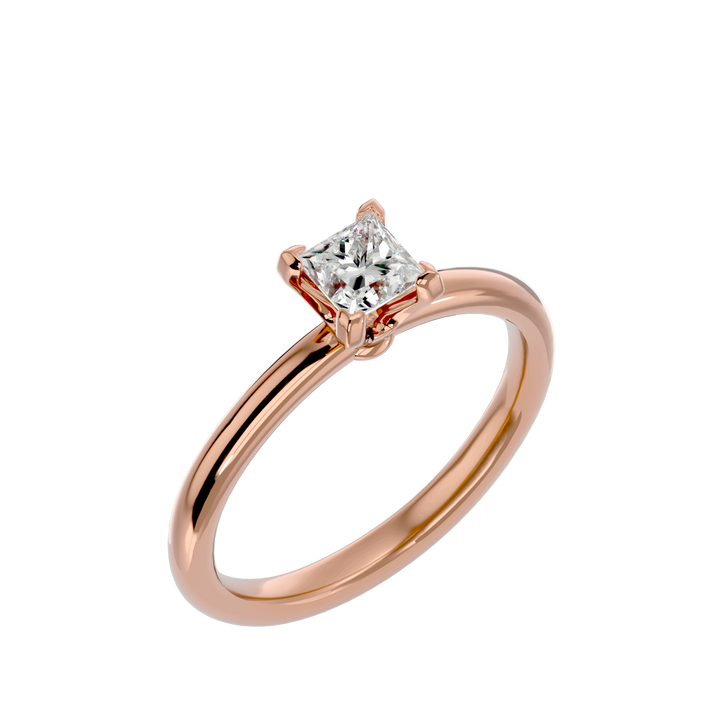 Jasmine 0.80ct Princess Solitaire Lab Diamond Ring